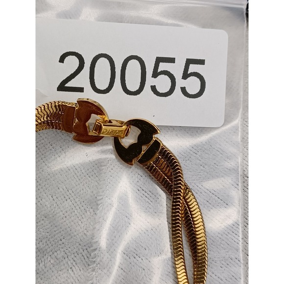 Vintage Monet Slide Mesh Bracelet Priscilla Gold Tone 7.5" Signed - Picture 8 of 8